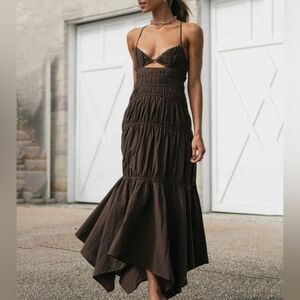 SNDYS Tahlia Dress in Chocolate🤎